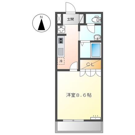 サニ-ヒルズ(1K/2階)の間取り写真