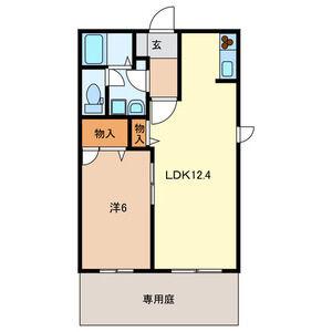 ベルエスペランサドゥ(1LDK/1階)の間取り写真