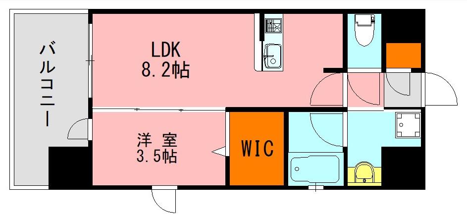 LANDIC K2620(1LDK/4階)の間取り写真