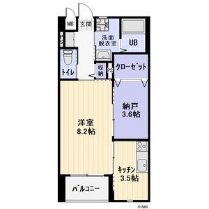 RAFFINATO中里(1SK/1階)の間取り写真