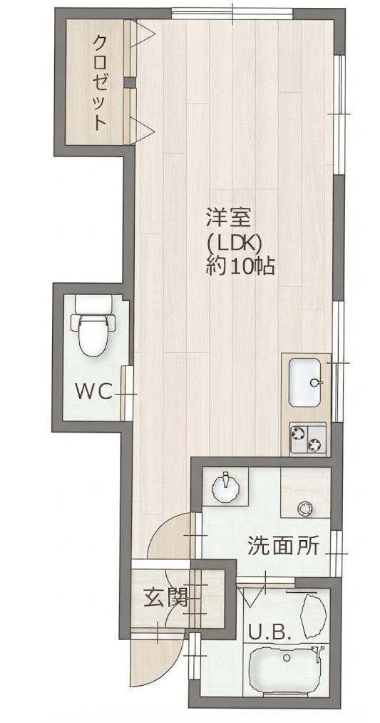 日本橋マンション(ワンルーム/4階)の間取り写真