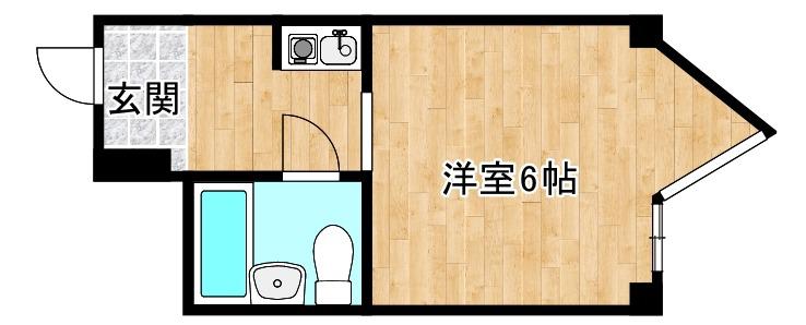 プレアール新深江(ワンルーム/1階)の間取り写真