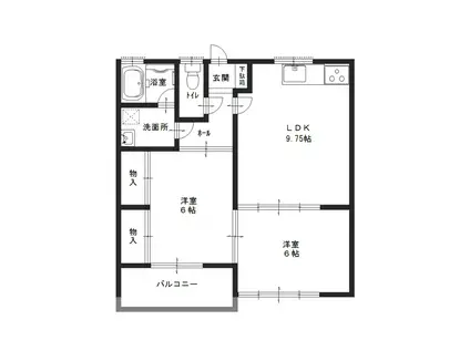 ヴィレッジ須藤(2LDK/1階)の間取り写真