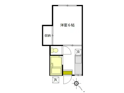 セブンハイツ(1K/1階)の間取り写真