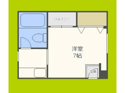 プリンスノーブル富士(ワンルーム/3階)の間取り写真