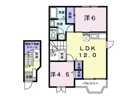フローレンス御幸(2LDK/2階)の間取り写真