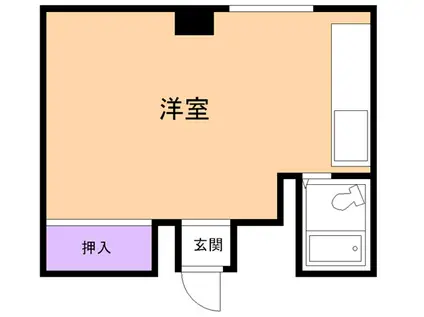 蘭東コーポ(ワンルーム/2階)の間取り写真