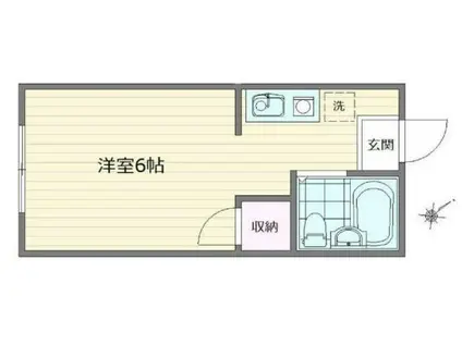 メゾン・ド・三恵(1K/1階)の間取り写真