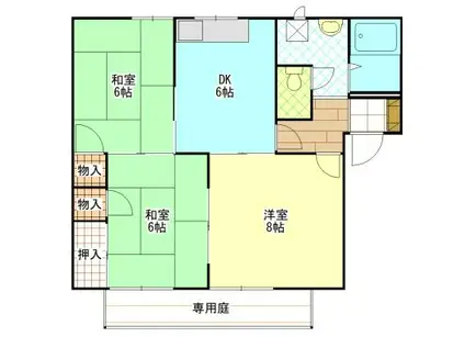 クレフォート溝口(3DK/2階)の間取り写真