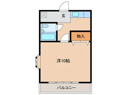 コーポ穂喜II(ワンルーム/2階)の間取り写真