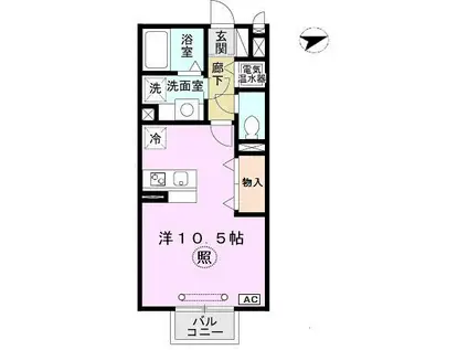 HITOMI DORMITORY(ワンルーム/2階)の間取り写真