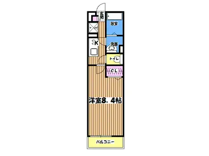 リブリ・武蔵野(1K/3階)の間取り写真