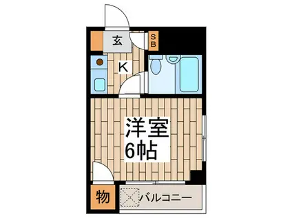 山田ビル(1K/3階)の間取り写真