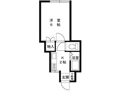 ハイツコダト(1K/1階)の間取り写真