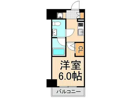 メインステージ北千住III(1K/7階)の間取り写真