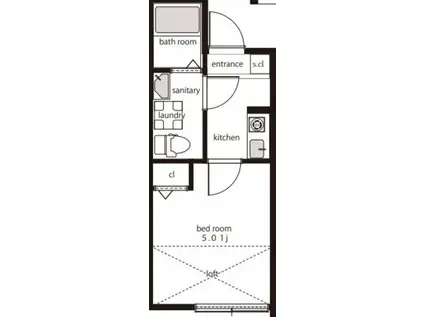 フォレストタウンY(1K/1階)の間取り写真