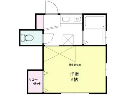 ホープステップハウス(1K/2階)の間取り写真