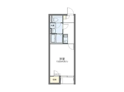 レオネクストKII(1K/2階)の間取り写真