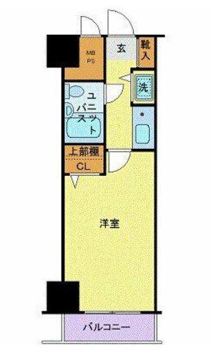 ルイシャトレ恵比寿(1K/3階)の間取り写真