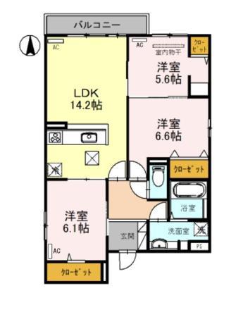 ヴェラ アズール(3LDK/2階)の間取り写真