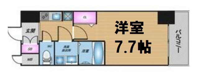 S-RESIDENCE難波イースト(1K/10階)の間取り写真