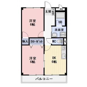 サープラスIIときわ(2DK/2階)の間取り写真