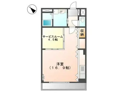 コンフォース21(1LDK/3階)の間取り写真