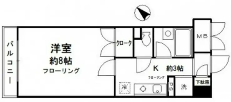 クレール目黒 5階階 間取り