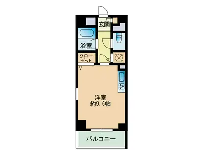 ボンメゾン(ワンルーム/5階)の間取り写真