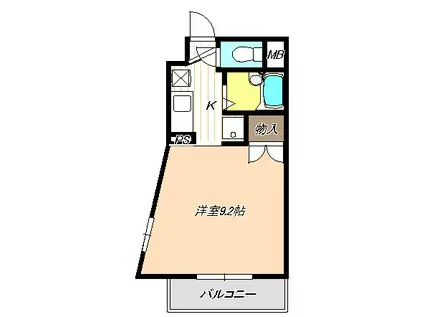 メルベーユI(1K/2階)の間取り写真