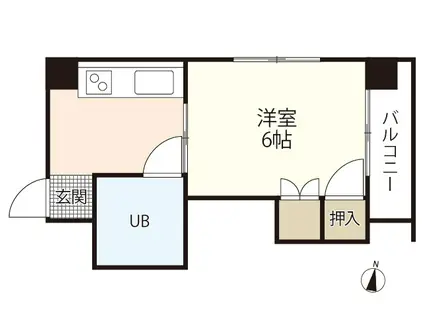 ピュアシティ(1K/3階)の間取り写真