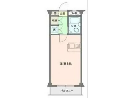 ワコーレエレガンス竹ノ塚(ワンルーム/1階)の間取り写真