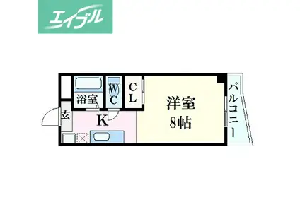 パルティール21(1K/2階)の間取り写真