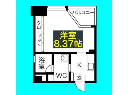 GRAN DUKE 代官町(1K/14階)の間取り写真