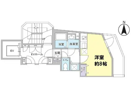 LIBERTE町屋(ワンルーム/3階)の間取り写真