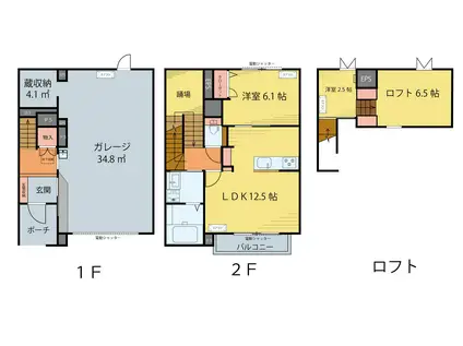 ソレアード南鍛冶町(2LDK/1階)の間取り写真