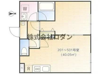 HW.HILLS綾瀬(1LDK/5階)の間取り写真