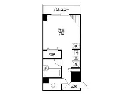 ベルメゾン高輪(ワンルーム/1階)の間取り写真