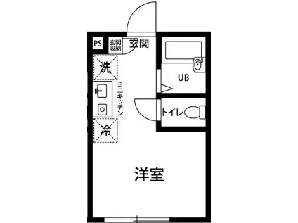 ホワイトパレット西台(ワンルーム/1階)の間取り写真