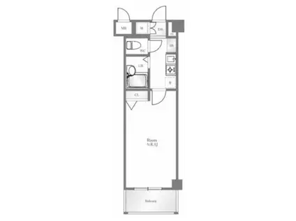 セントエルモ戸越銀座(1K/3階)の間取り写真