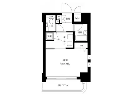 アデッソ大森(1K/8階)の間取り写真