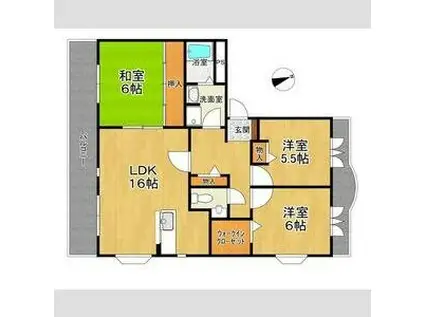 ヴァンヴェール武鶴ハイム(3LDK/3階)の間取り写真