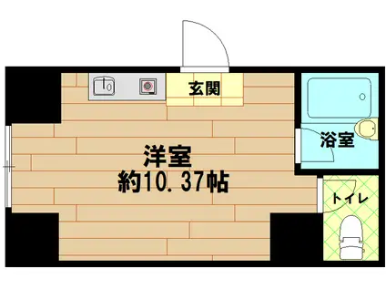 第13明香ビル(ワンルーム/1階)の間取り写真