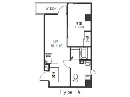 GRACE HILL AKEBONO(1LDK/8階)の間取り写真