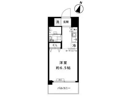 つつじヶ丘M&M(1K/6階)の間取り写真
