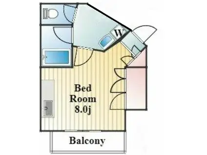テラッセオク(ワンルーム/1階)の間取り写真