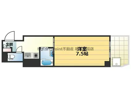 ティックランド南船場(1K/5階)の間取り写真