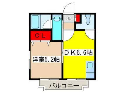 アドレ志茂(1DK/4階)の間取り写真
