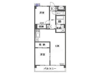 グランメール戸田II(2LDK/10階)の間取り写真