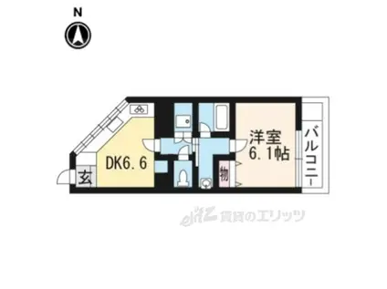 SCHEWALBE東棟(1DK/4階)の間取り写真